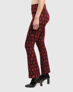 Women Alembika Pants & Skirts<Dynamite Days Bell Bottom Pants, Red