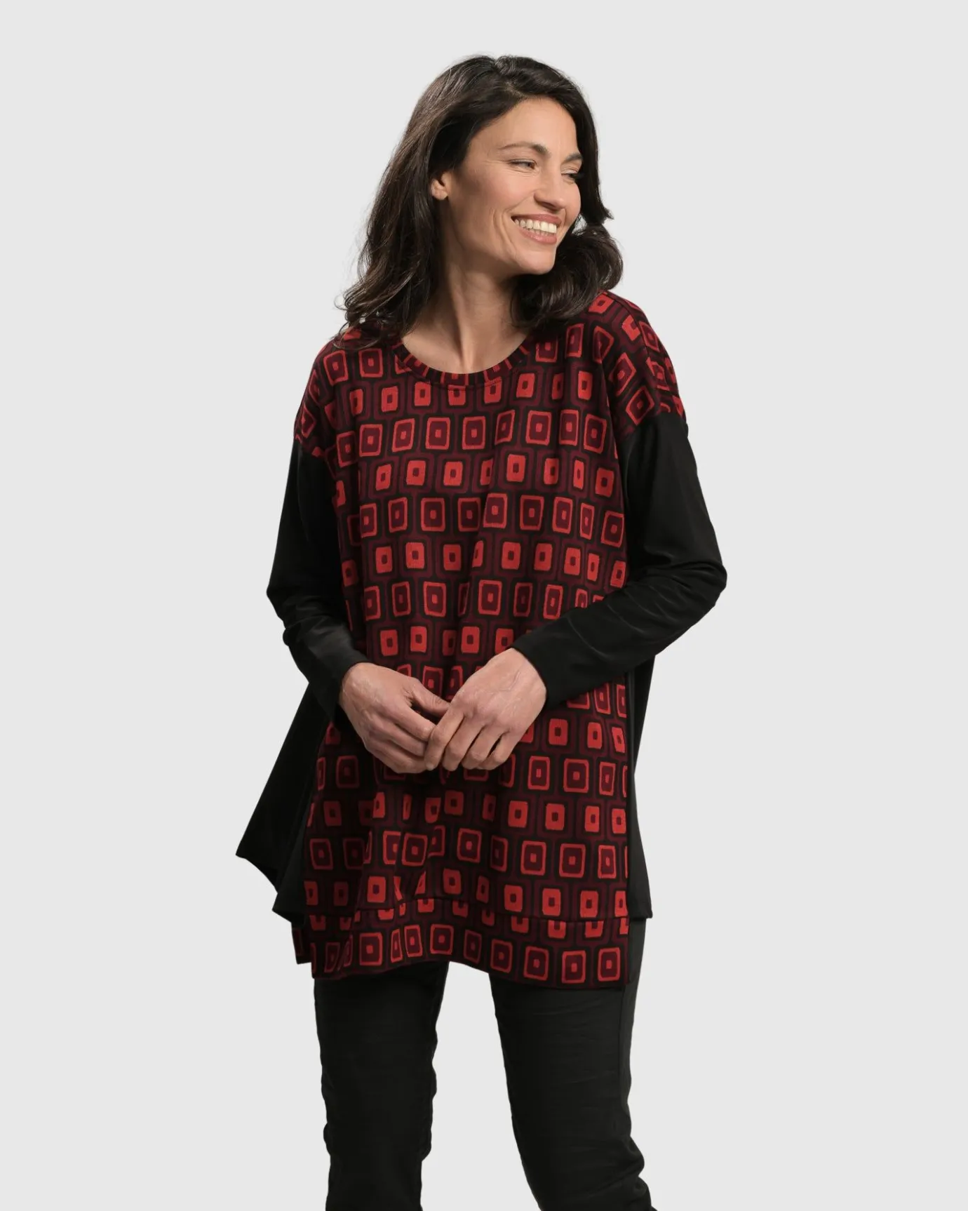 Women Alembika Tops & Tunics<Dynamite Days Swing Tunic Top, Red