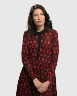 Women Alembika Dresses<Dynamite Shirt Dress, Red