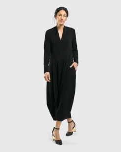 Women Alembika Dresses<Elvira Cocoon Dress, Black