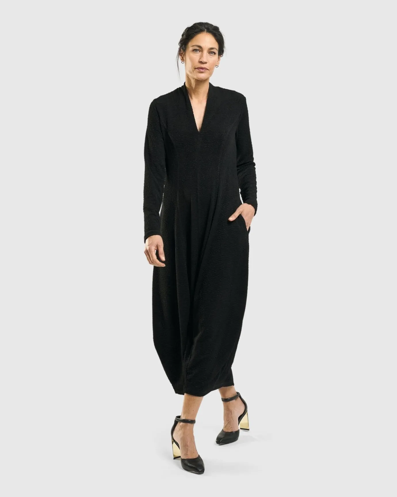 Women Alembika Dresses<Elvira Cocoon Dress, Black