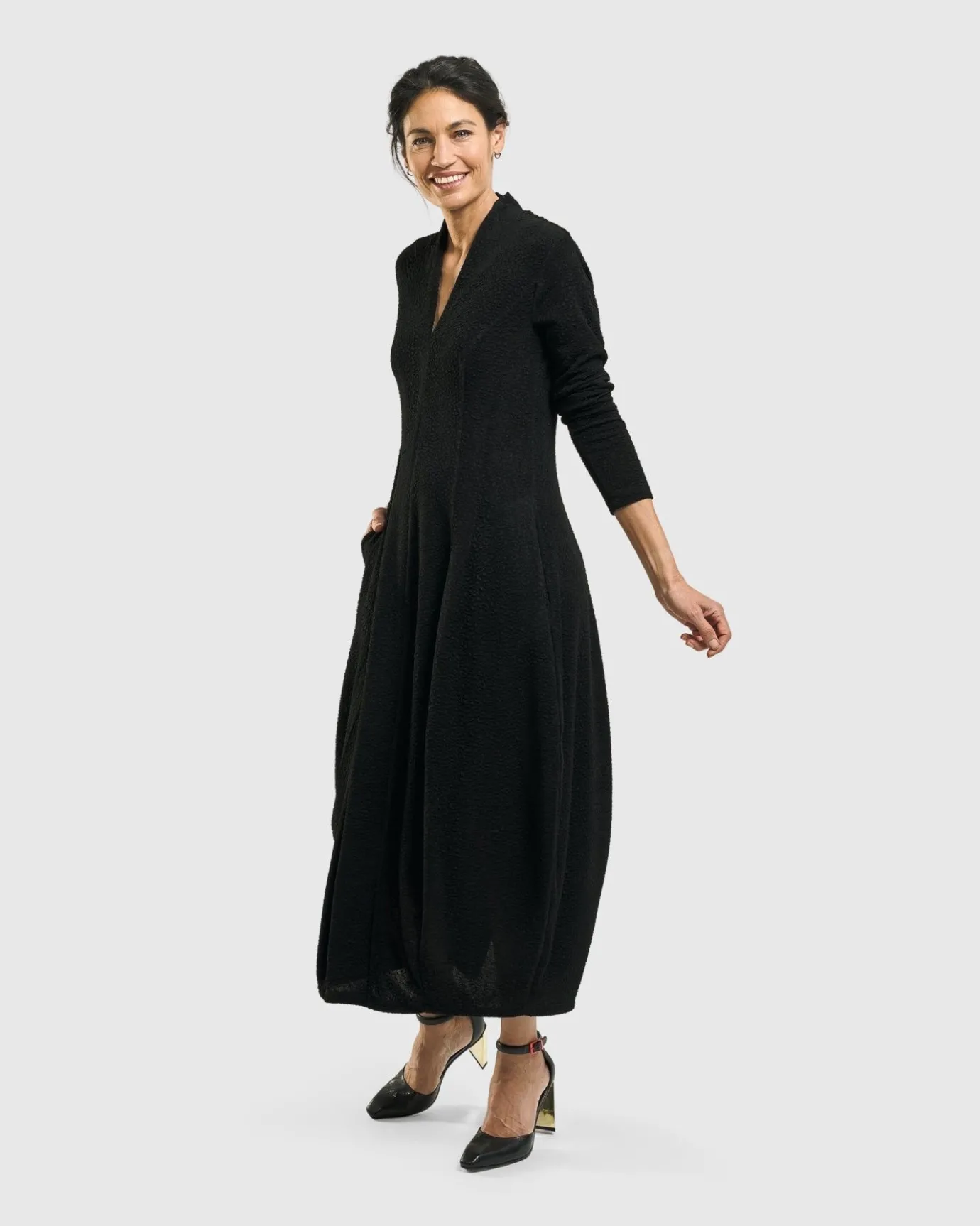 Women Alembika Dresses<Elvira Cocoon Dress, Black