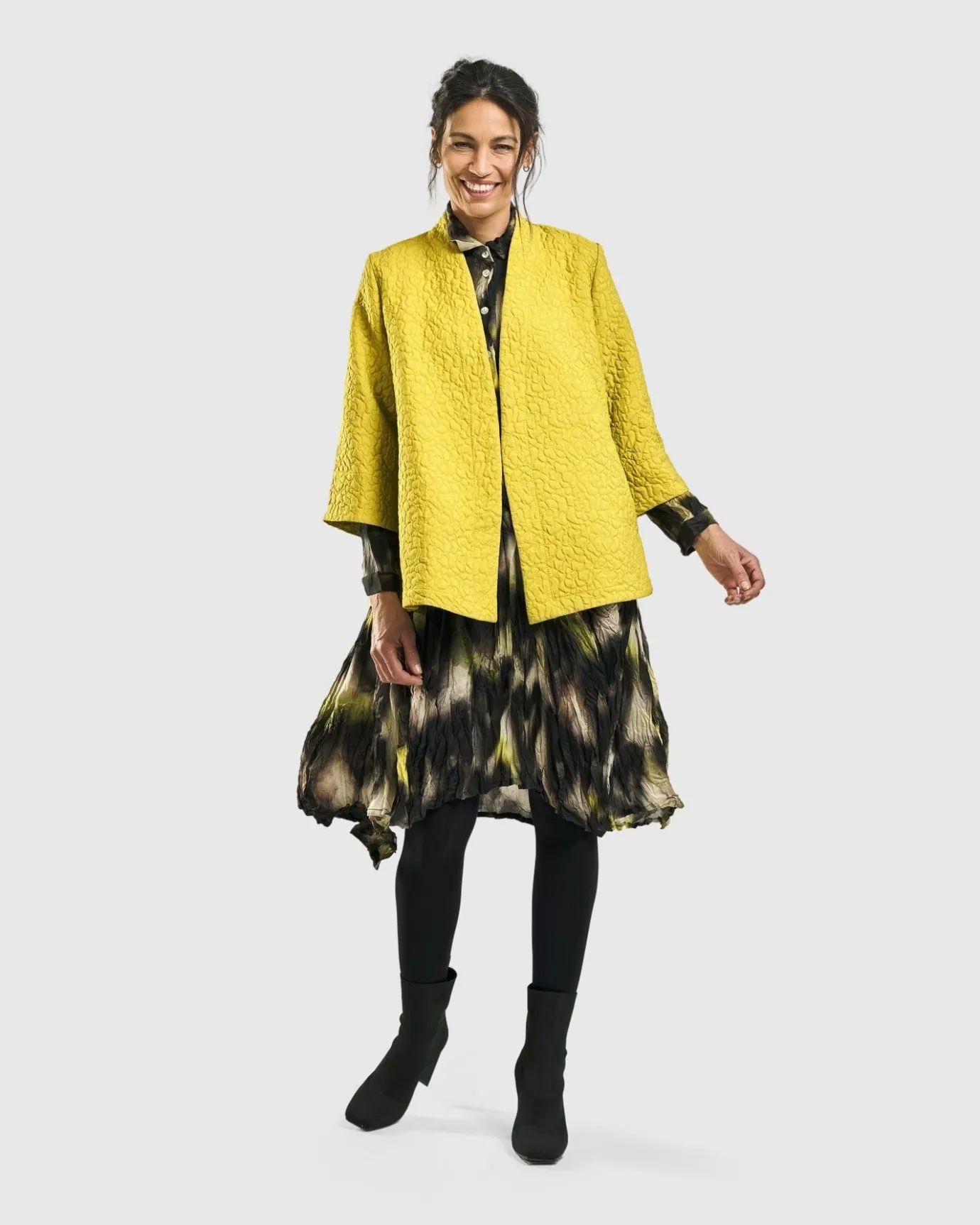 Women Alembika Jackets<Empress A-Line Jacket, Yellow
