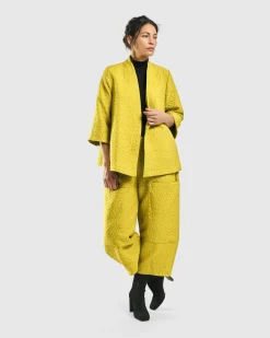 Women Alembika Plus<Empress A-Line Jacket, Yellow