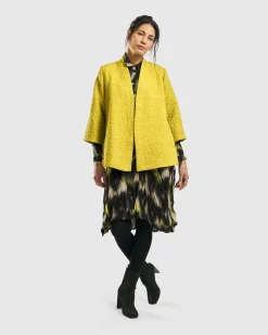 Women Alembika Plus<Empress A-Line Jacket, Yellow