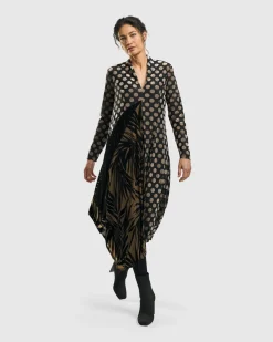 Women Alembika Dresses<Equinox Cocoon Dress, Gold