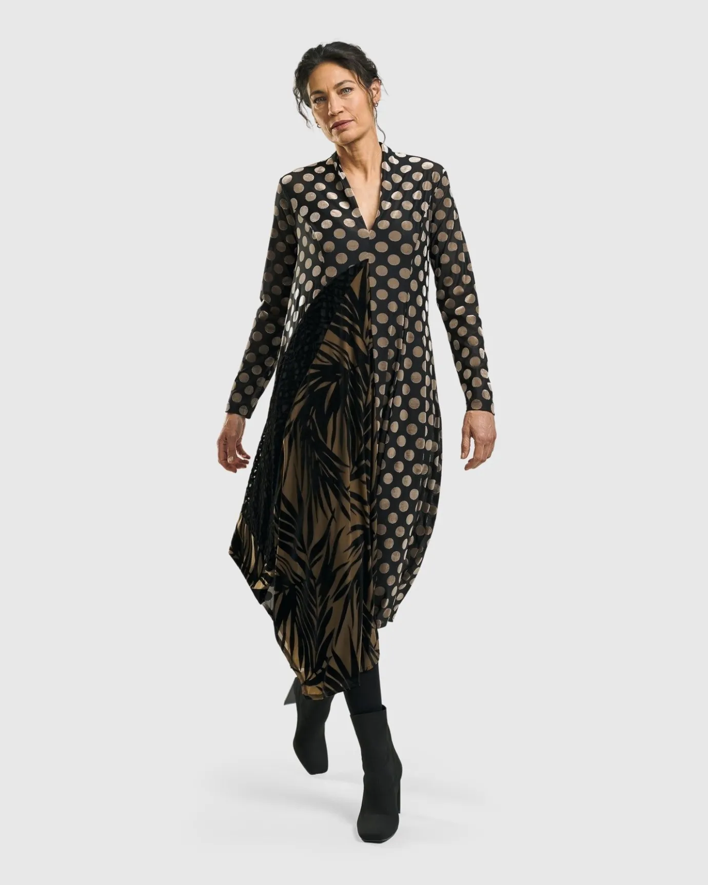 Women Alembika Dresses<Equinox Cocoon Dress, Gold