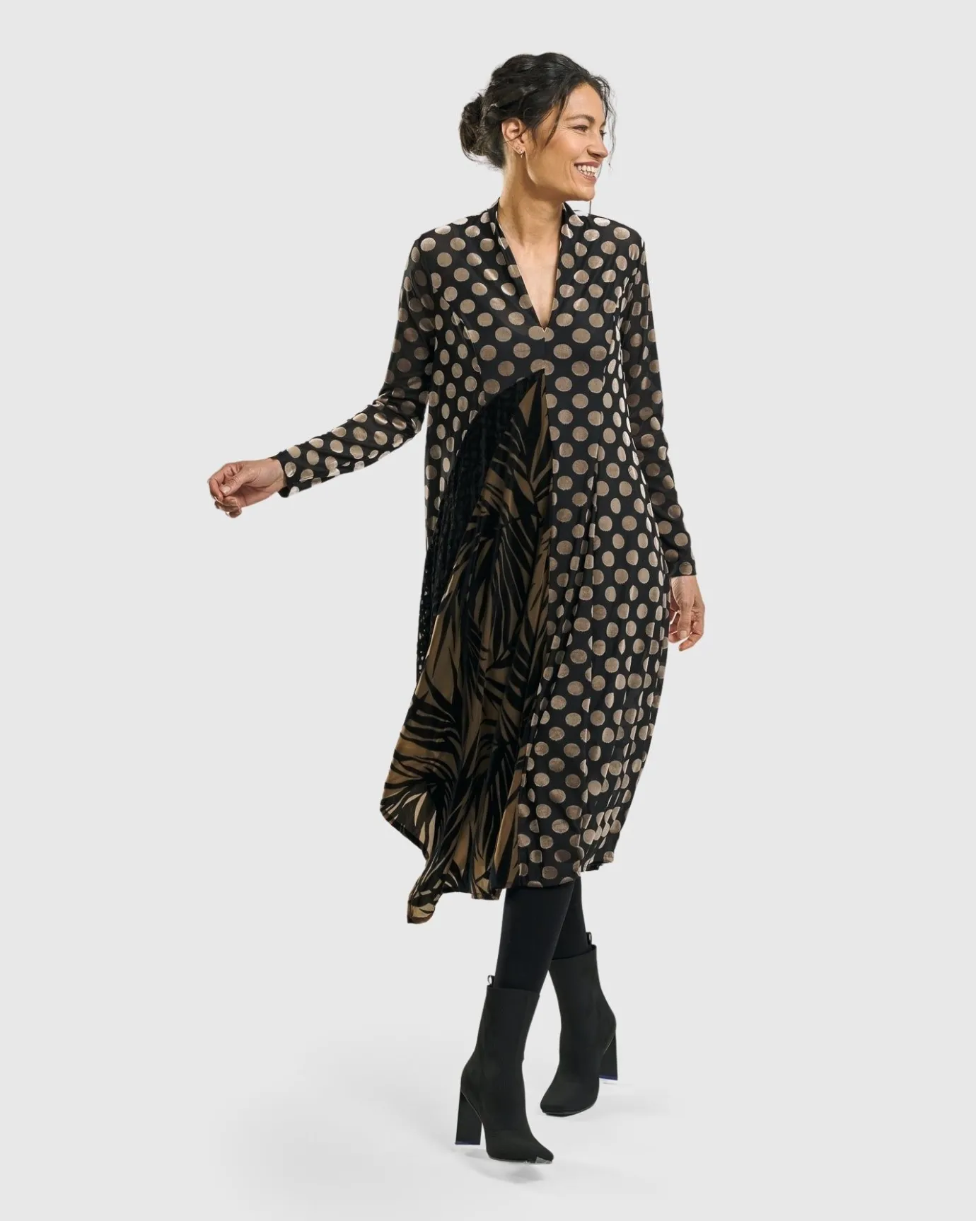 Women Alembika Dresses<Equinox Cocoon Dress, Gold