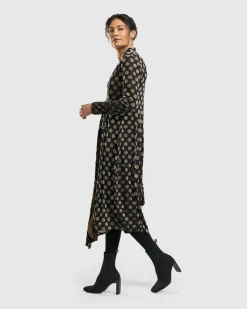 Women Alembika Dresses<Equinox Cocoon Dress, Gold