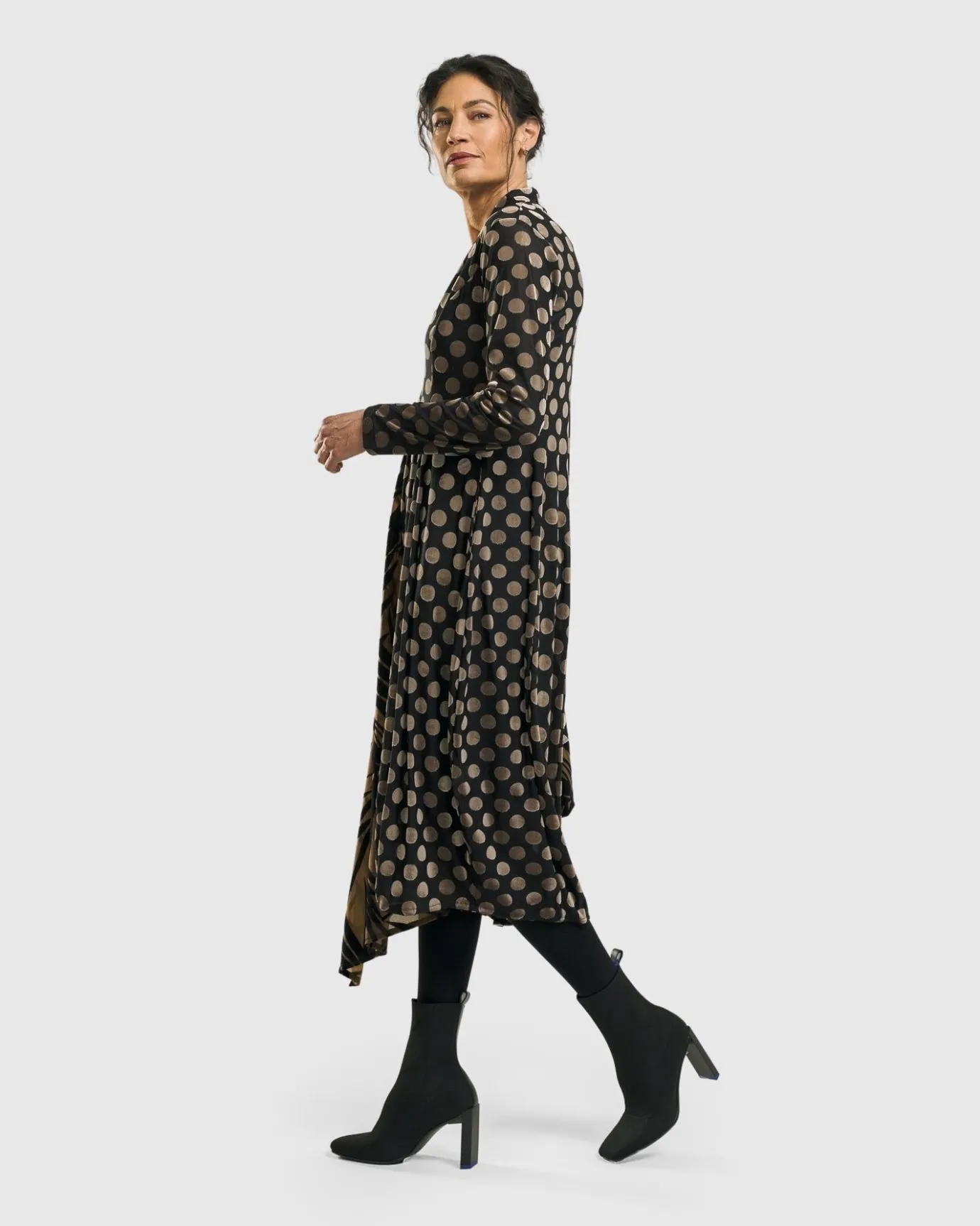 Women Alembika Dresses<Equinox Cocoon Dress, Gold