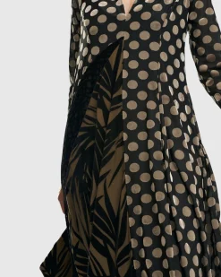 Women Alembika Plus<Equinox Cocoon Dress, Gold