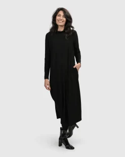 Women Alembika Plus<Essential A Line Dress, Black