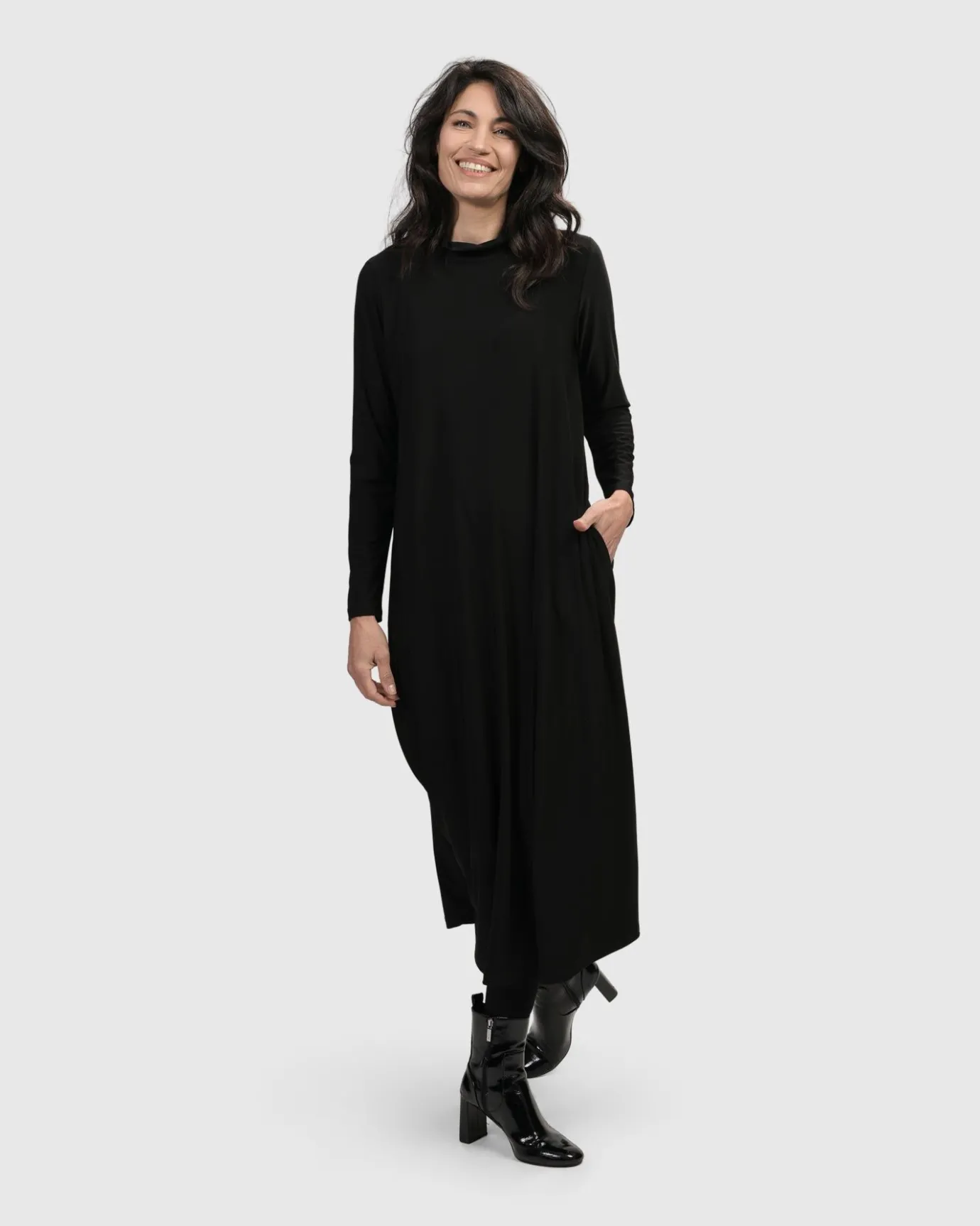 Women Alembika Plus<Essential A Line Dress, Black