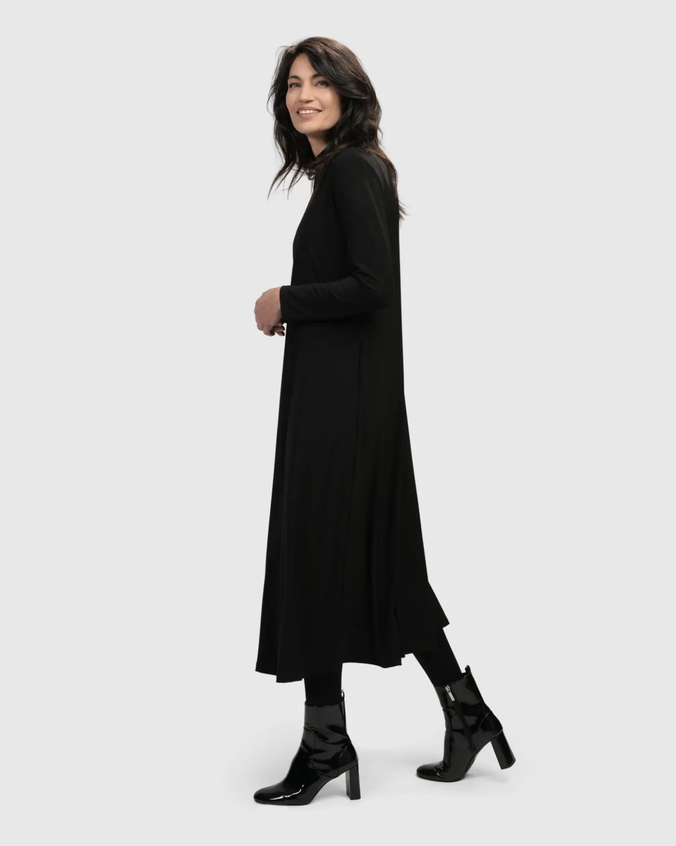 Women Alembika Plus<Essential A Line Dress, Black