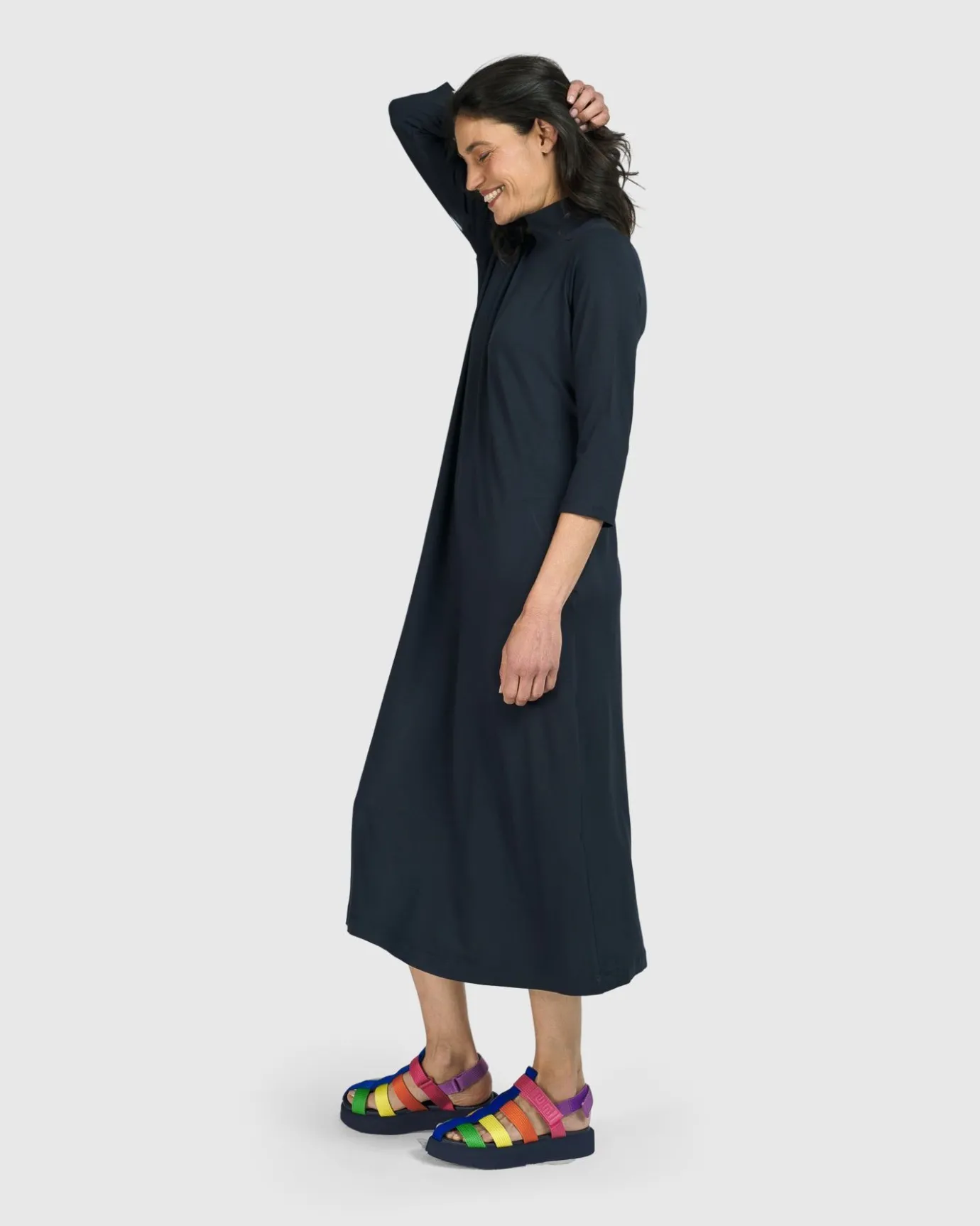 Women Alembika Plus<Essential A-Line Dress, Ocean