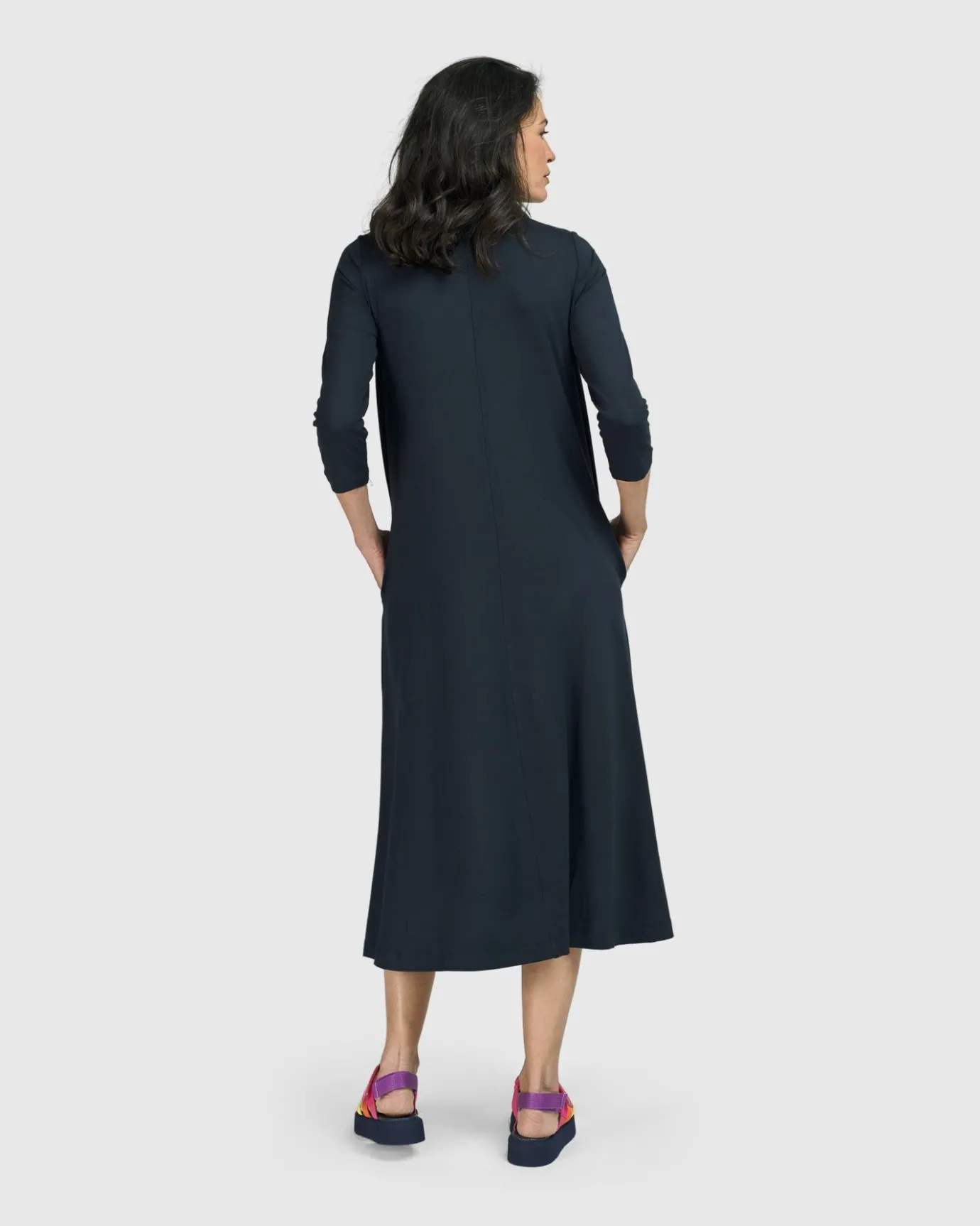 Women Alembika Plus<Essential A-Line Dress, Ocean