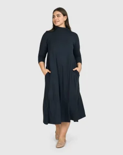 Women Alembika Dresses<Essential A-Line Dress, Ocean