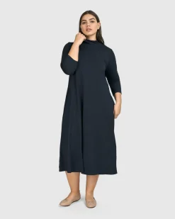 Women Alembika Dresses<Essential A-Line Dress, Ocean
