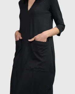 Women Alembika Plus<Essential Cargo Dress, Black