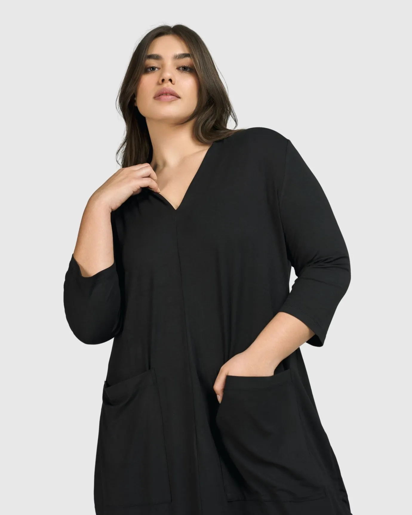 Women Alembika Plus<Essential Cargo Dress, Black