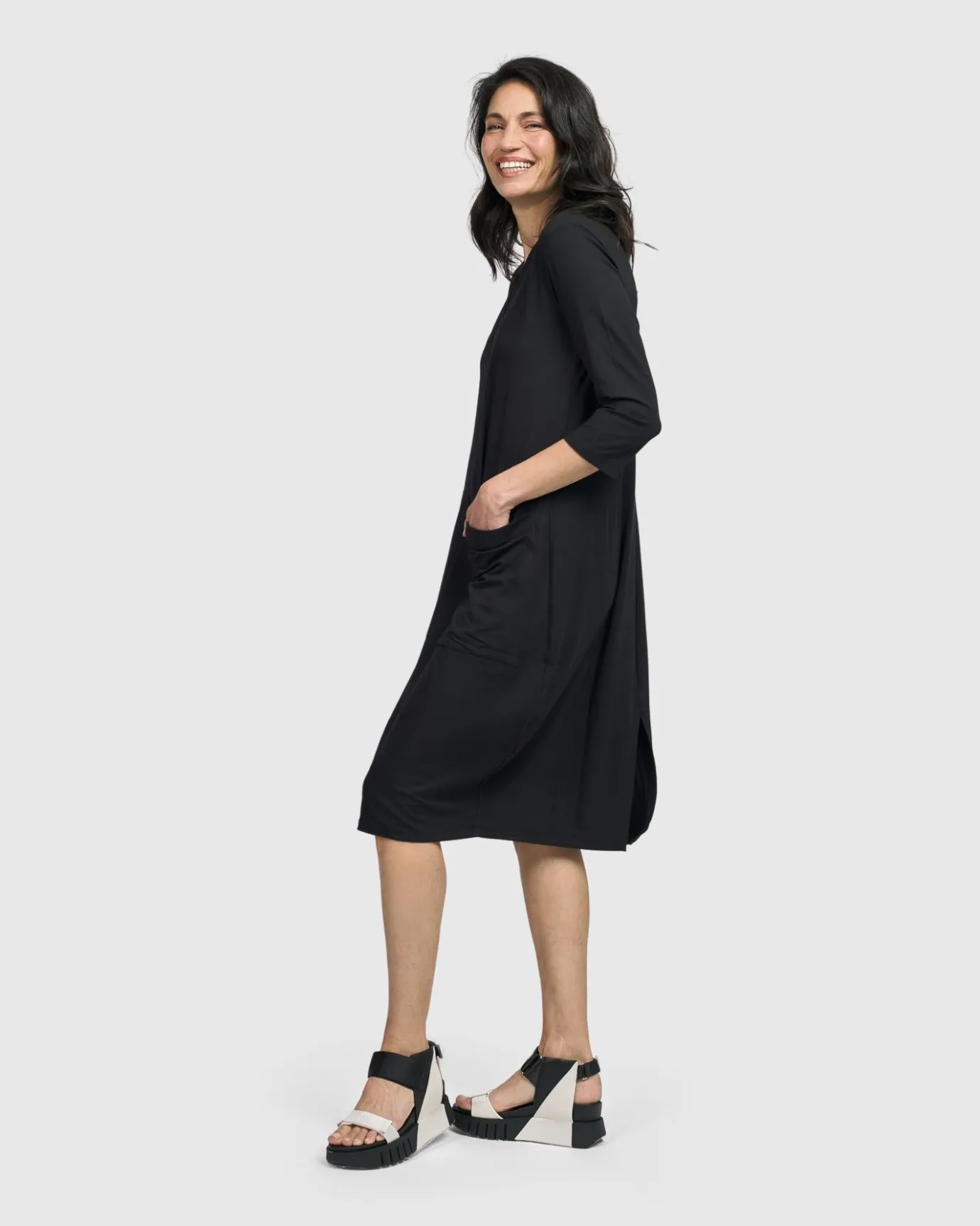 Women Alembika Plus<Essential Cargo Dress, Black