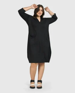 Women Alembika Dresses<Essential Cargo Dress, Black