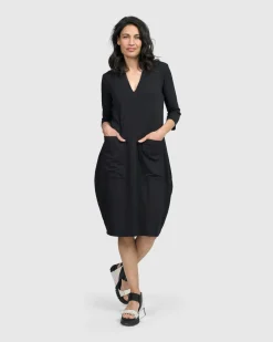 Women Alembika Dresses<Essential Cargo Dress, Black
