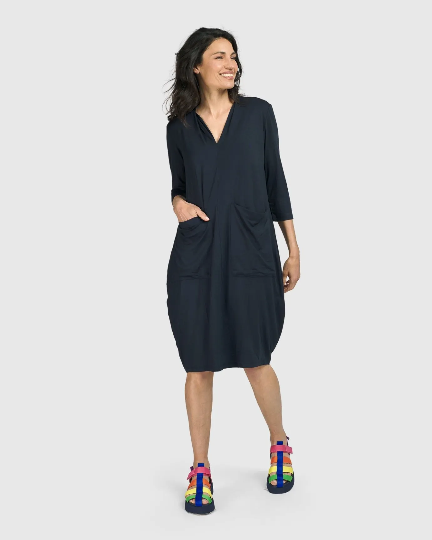 Women Alembika Plus<Essential Cargo Dress, Ocean