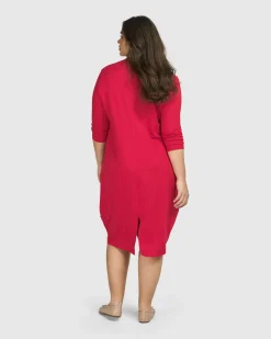 Women Alembika Plus<Essential Cargo Dress, Red Rose