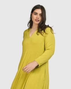 Women Alembika Dresses<Essential Cocoon Dress, Lime