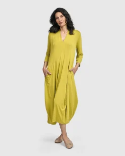 Women Alembika Dresses<Essential Cocoon Dress, Lime