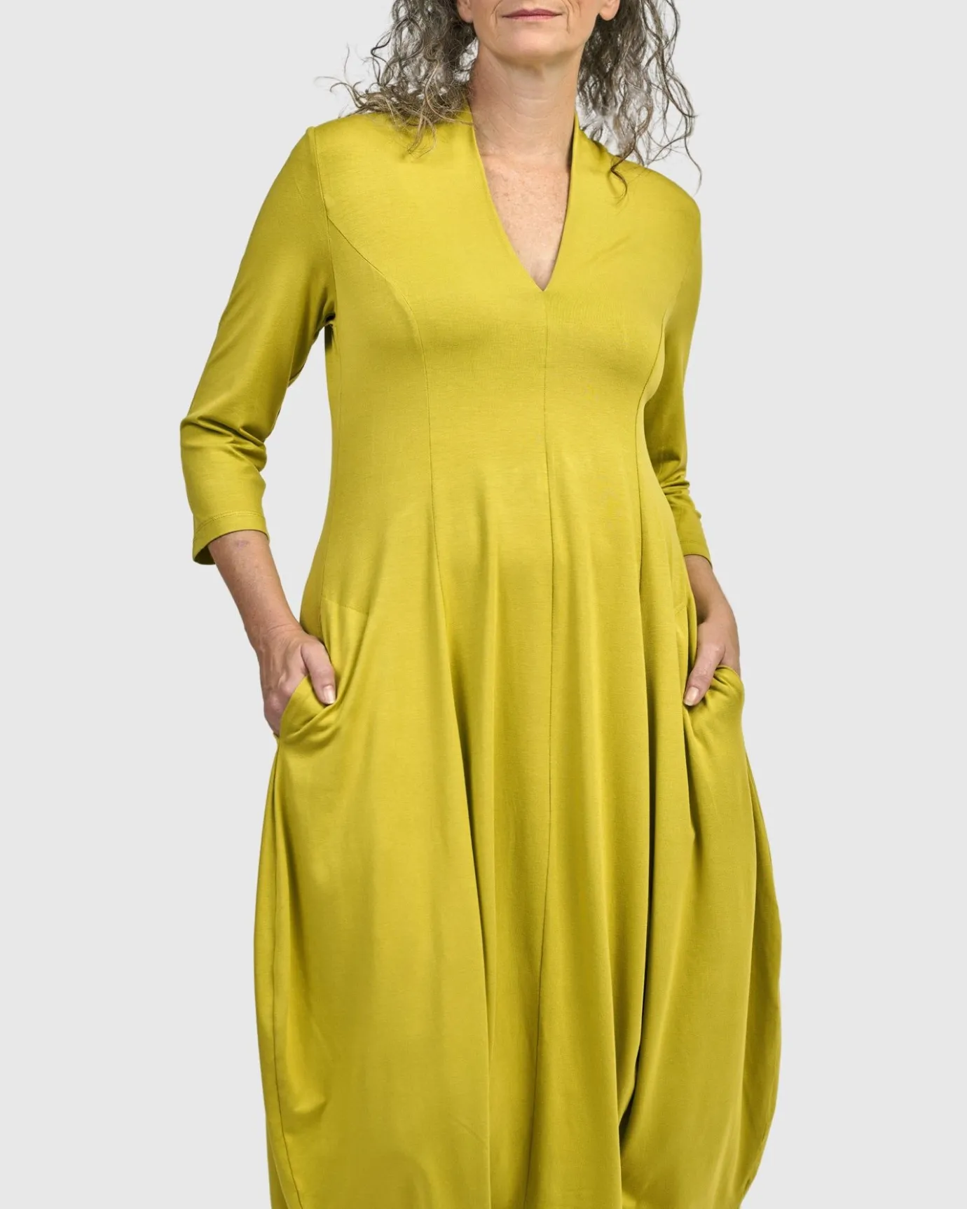 Women Alembika Plus<Essential Cocoon Dress, Lime