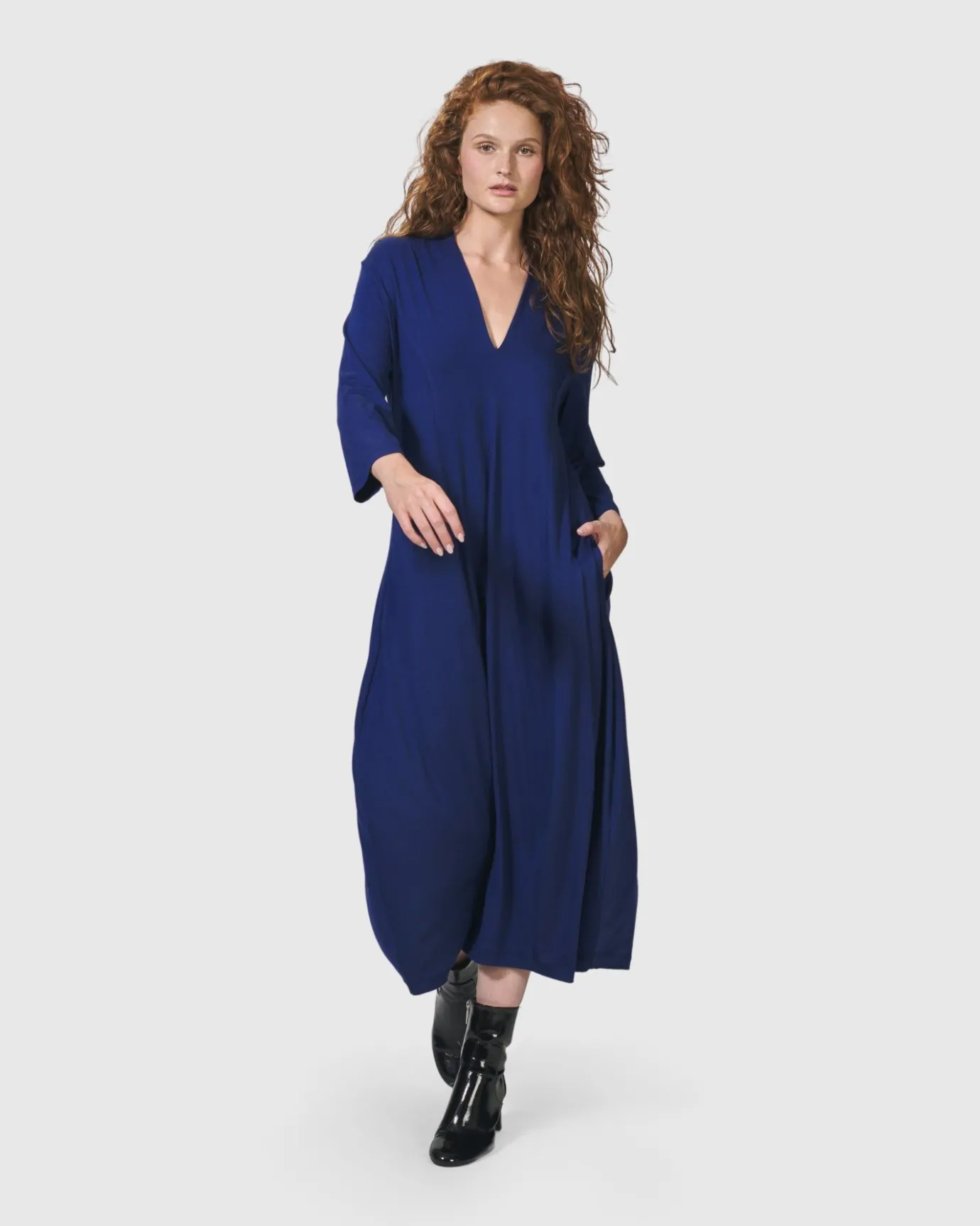 Women Alembika Plus<Essential Cocoon Dress, Royal Blue