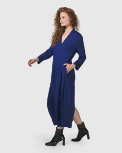 Women Alembika Plus<Essential Cocoon Dress, Royal Blue