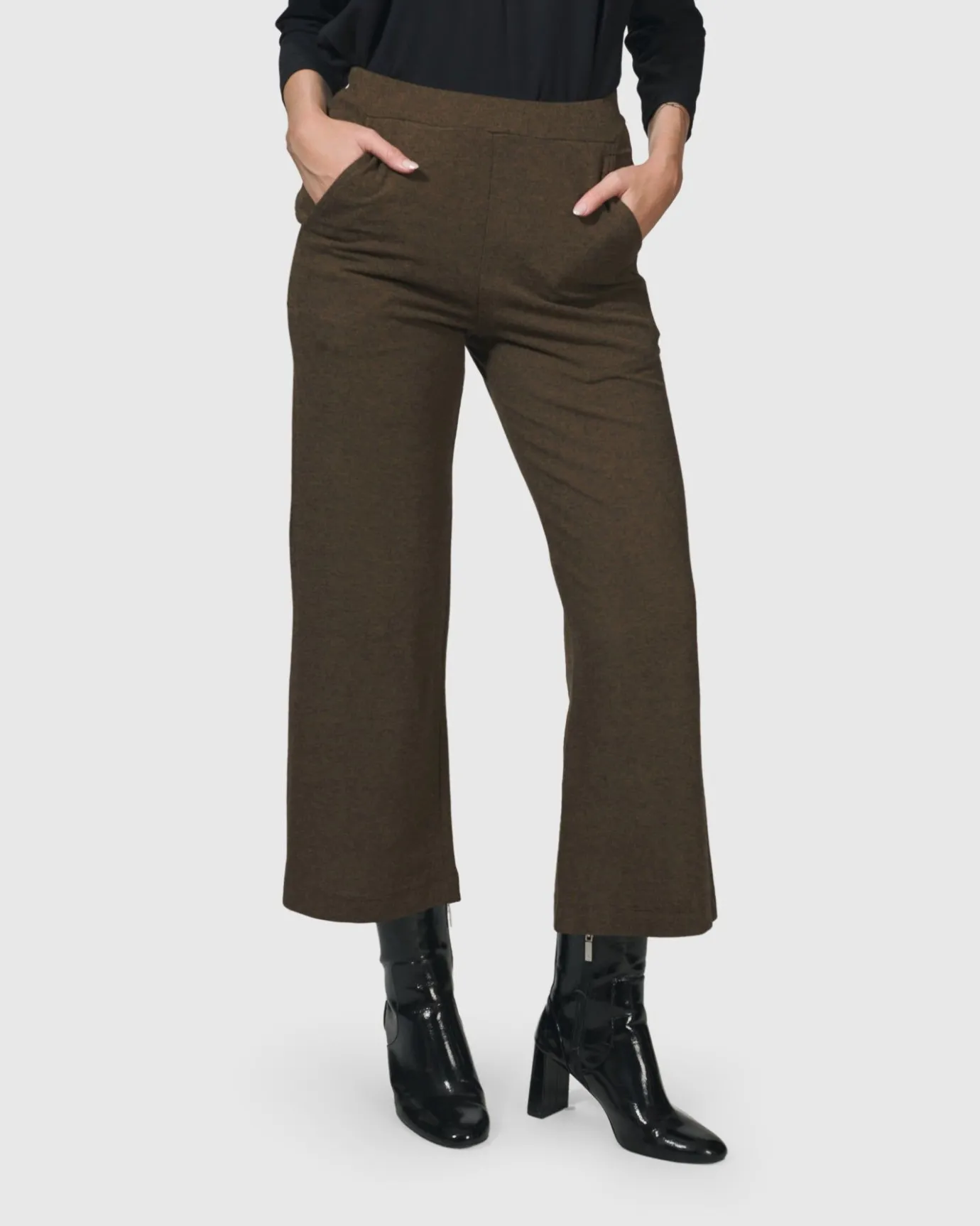 Women Alembika Plus<Essential Cropped Pants, Brown