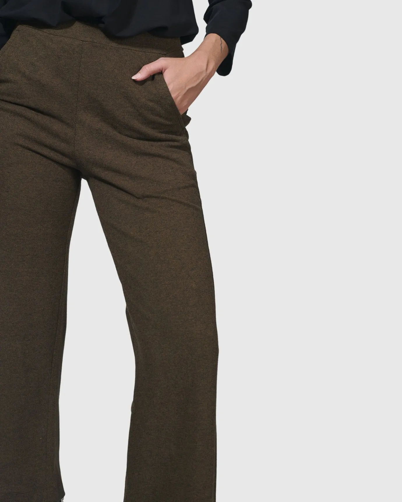 Women Alembika Plus<Essential Cropped Pants, Brown