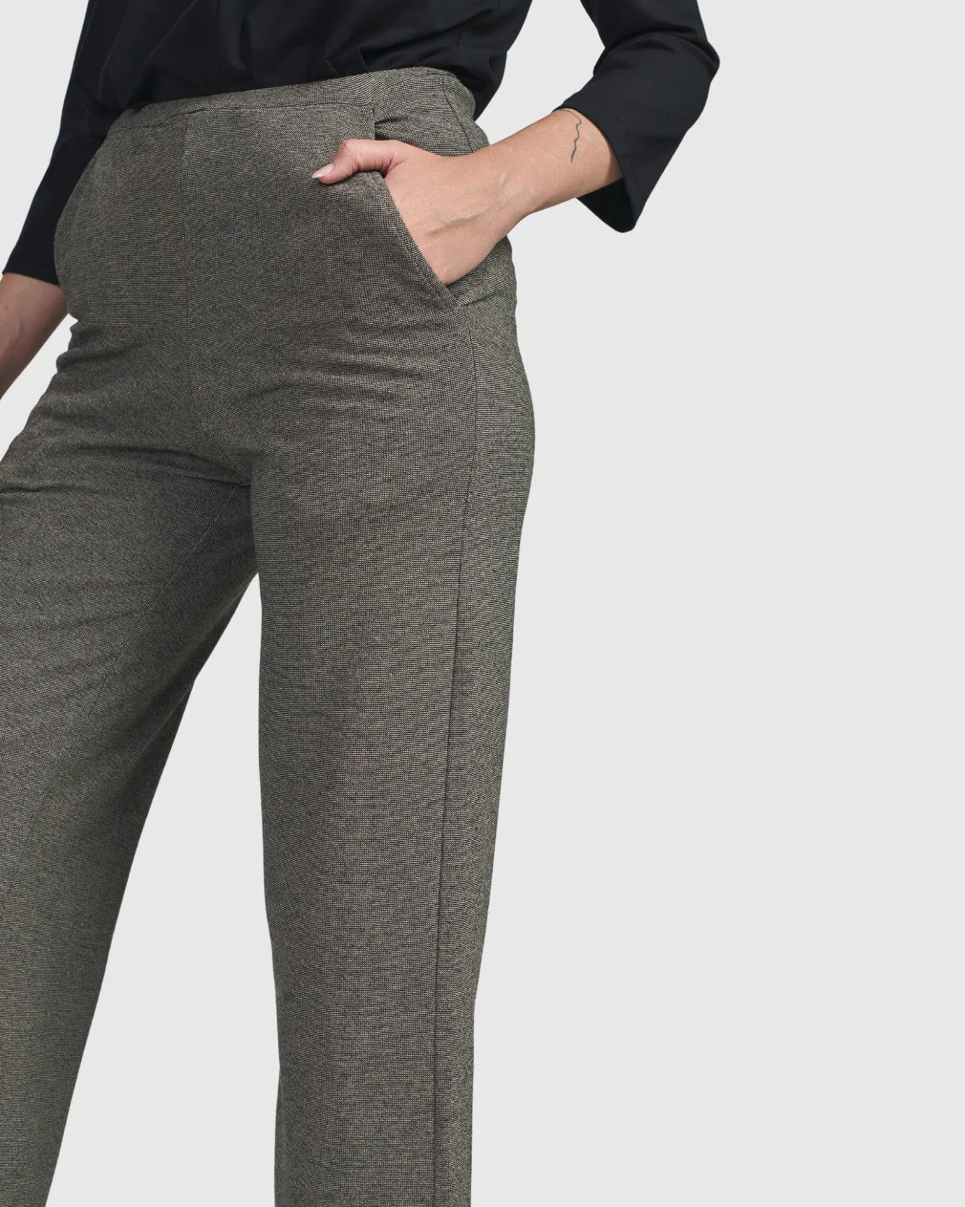 Women Alembika Pants & Skirts<Essential Cropped Pants, Fog