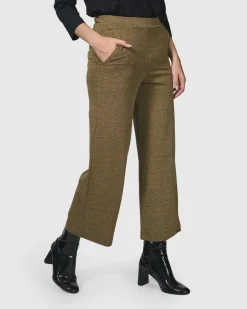 Women Alembika Pants & Skirts<Essential Cropped Pants, Honey