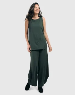 Women Alembika Tops & Tunics<Essential Cutaway Tank Top, Green
