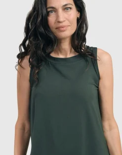 Women Alembika Tops & Tunics<Essential Cutaway Tank Top, Green