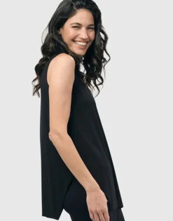 Women Alembika Plus<Essential Cutaway Tank Top, Black