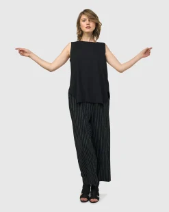 Women Alembika Plus<Essential Cutaway Tank Top, Black