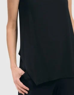 Women Alembika Tops & Tunics<Essential Cutaway Tank Top, Black