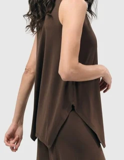 Women Alembika Plus<Essential Cutaway Tank Top, Coffee