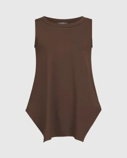 Women Alembika Plus<Essential Cutaway Tank Top, Coffee