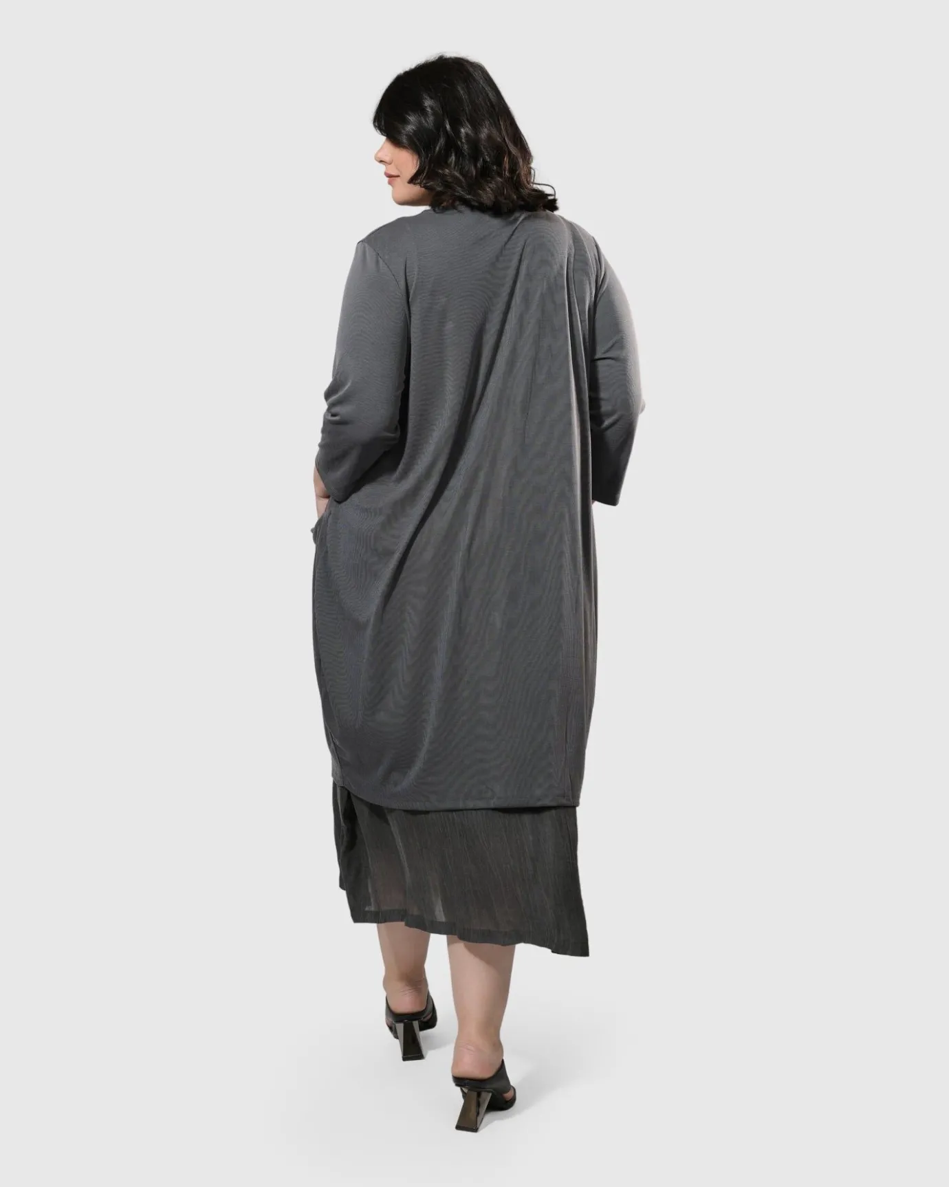 Women Alembika Plus<Essential Draped Cocoon Jacket, Grey