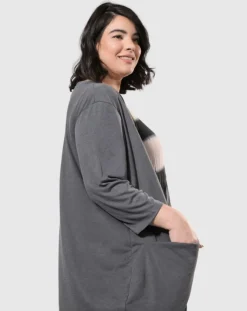 Women Alembika Plus<Essential Draped Cocoon Jacket, Grey