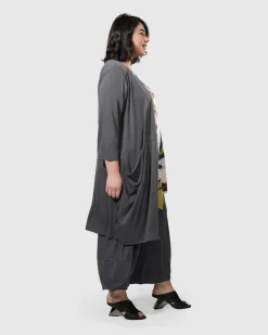 Women Alembika Plus<Essential Draped Cocoon Jacket, Grey
