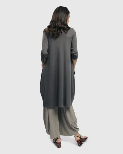 Women Alembika Plus<Essential Draped Cocoon Jacket, Grey