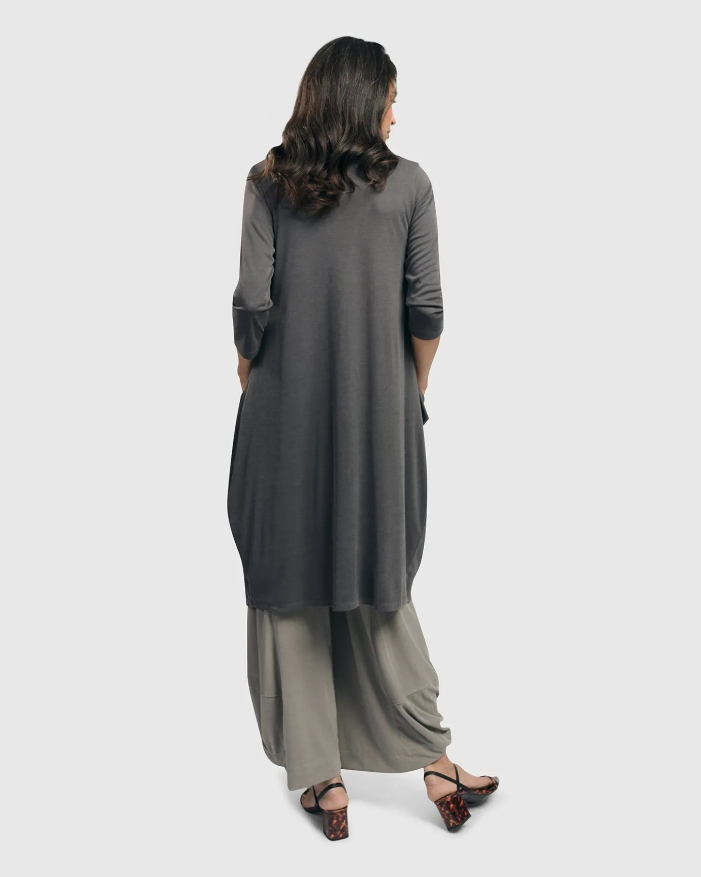 Women Alembika Plus<Essential Draped Cocoon Jacket, Grey